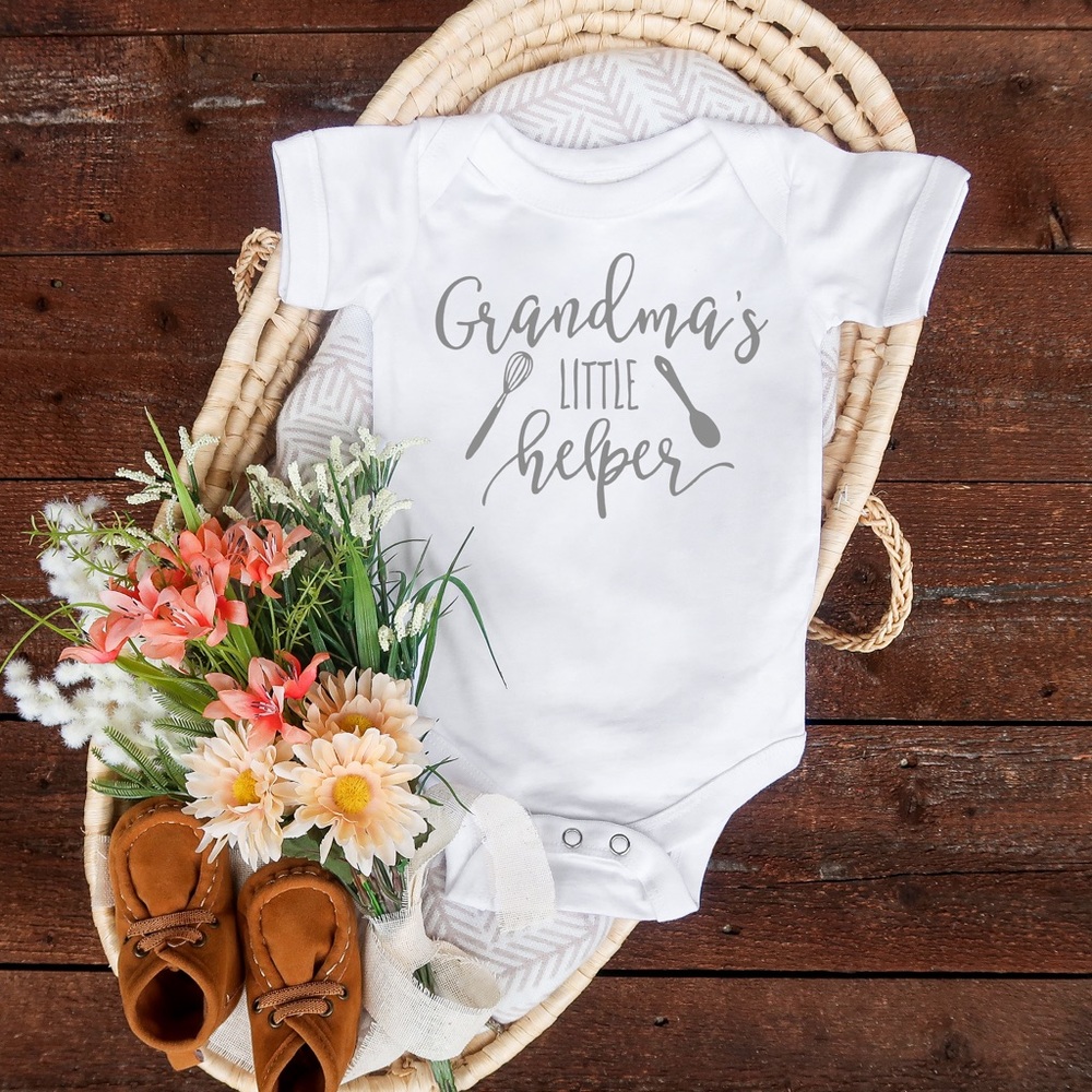 Grandma’s Little Helper Baby Onesie - Picture 1 of 3